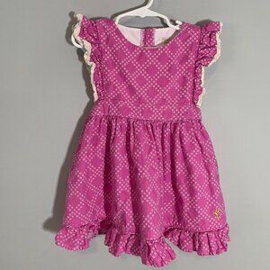 Wind Charmer made in the USA 100% cotton pink flutter lace twirl dress
